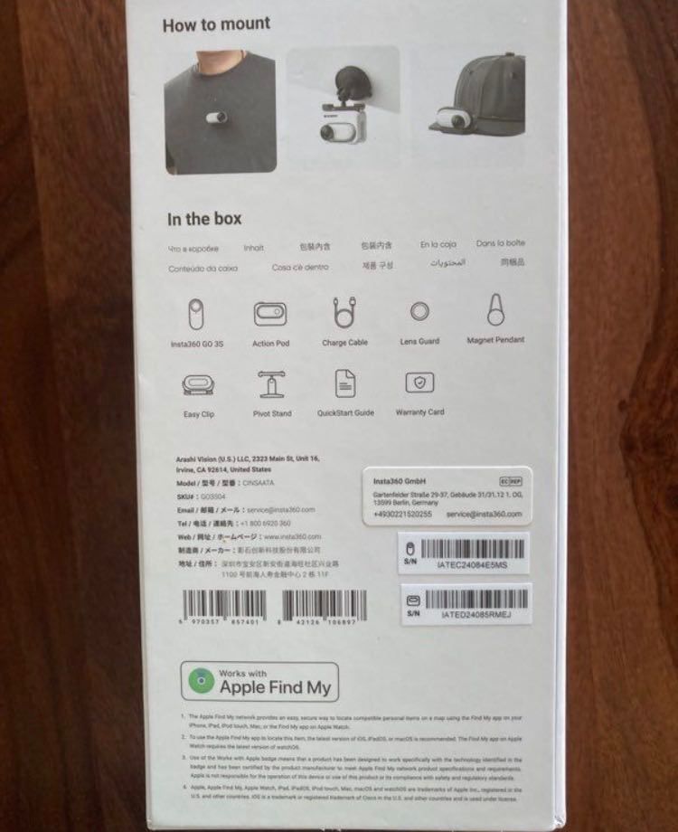 Insta360 Videocamere: Caméra Insta360 Go3S – Usato da Genève venduto da mel_b27p 4