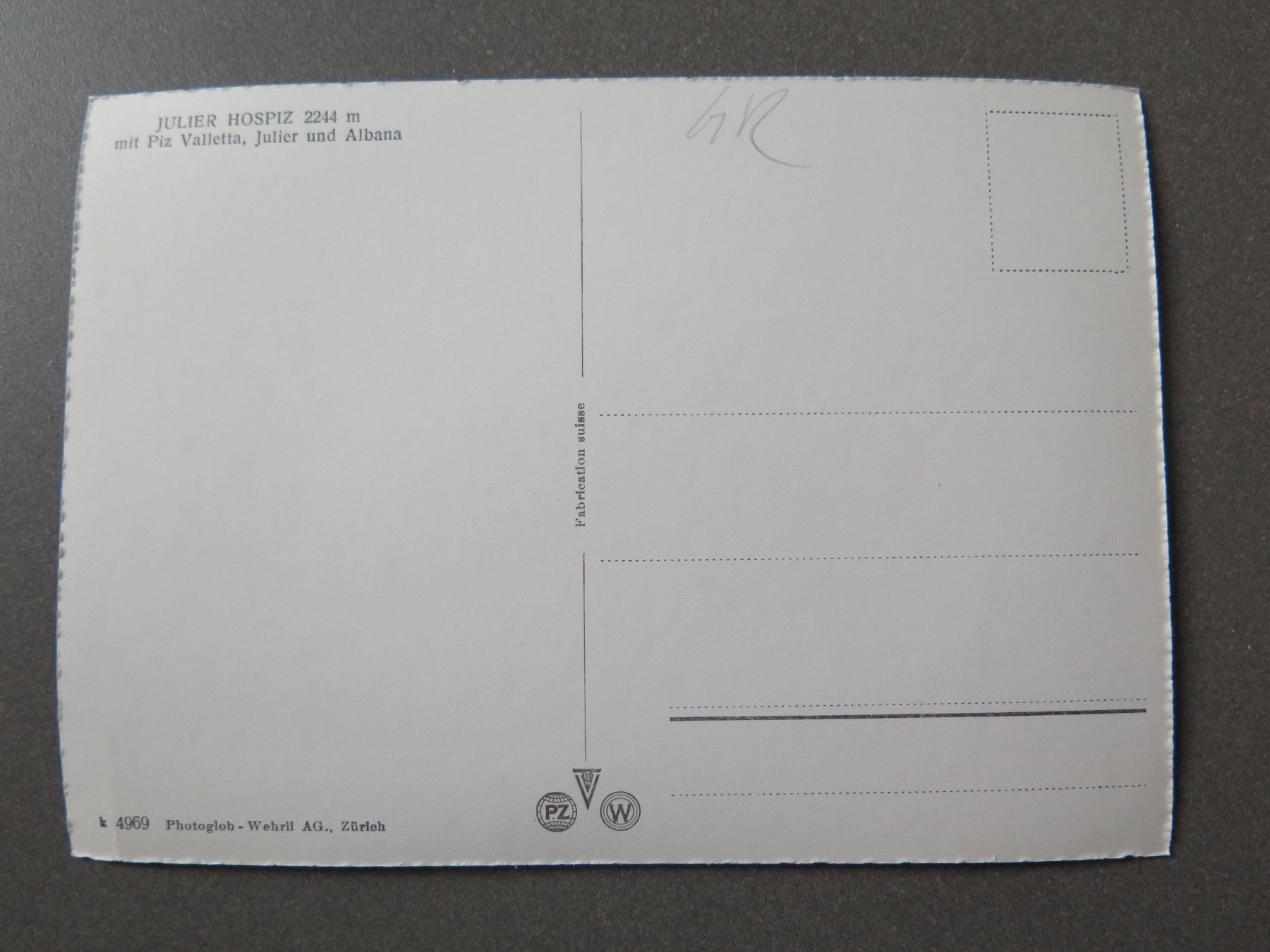 Cartoline postali: JULIER - JULIER-HOSPIZ – Usato da Wittenbach venduto da lipasal 1
