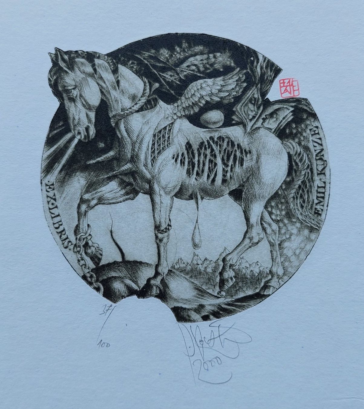 Tableaux: Exlibris Peter Kocak - Original Radierung signiert – D'occasion à Obfelden par Exlibris-Art