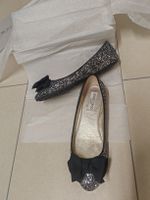 Jimmy Choo Wylie Ballerinas Glitter schwarz Grösse 38