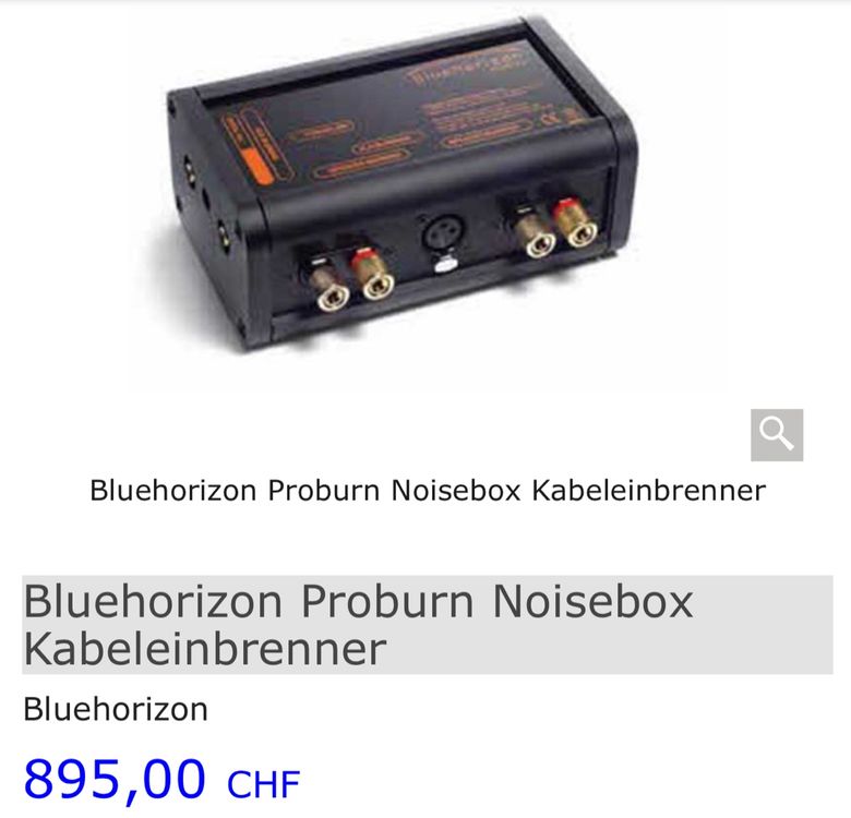 CD: Bluehorizon Proburn - Neus : kabel Burn-In – Usato da Wald ZH venduto da RivaAudioEmotions 1