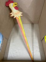 Deko. Holzfigur Hahn Gartenstecker