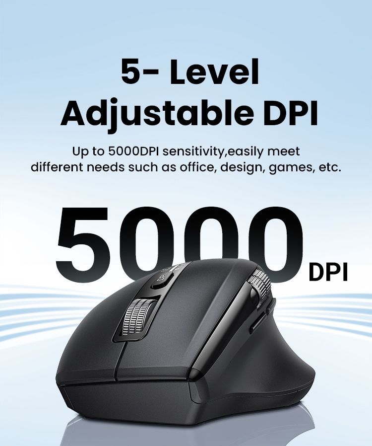 Mouse: UGREEN Bluetooth Maus Hyper-fast Scroll 5000DPI, Dual Mode – Nuovo e nell'imballaggio originale da Romanshorn venduto da pfimex 4