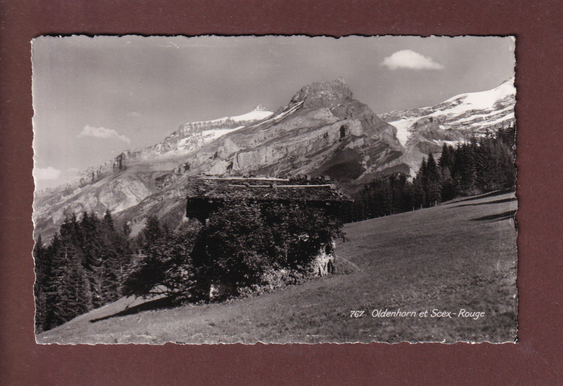 Cartoline postali: OLDENHORN et Scex-Rouge - 1950 – Usato da Pully venduto da nicecards