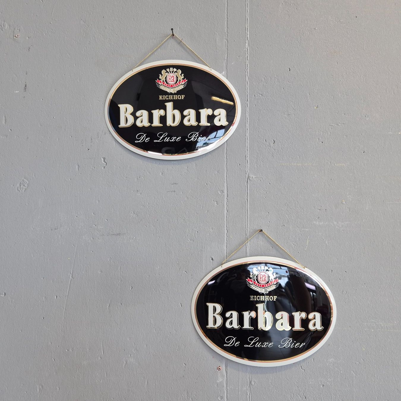 Eichhof Schilder: 1 Eichhof Barbara Werbeschild Blechschild Schild Bierwerbung – Gebraucht aus Nottwil von Wondewa-Shop 1