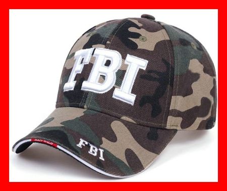 FBI Basecap Camouflage Kapp Hut Mütze Militär Polizei USA