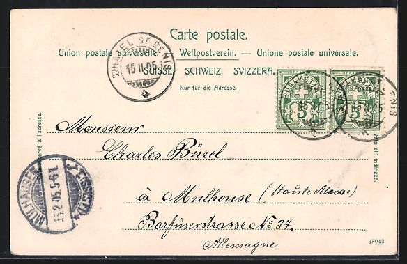 Cartoline postali: Châtel St. Denis Chapelle du Cè, Ortsa – Usato da Berlin venduto da bartko-reher 1