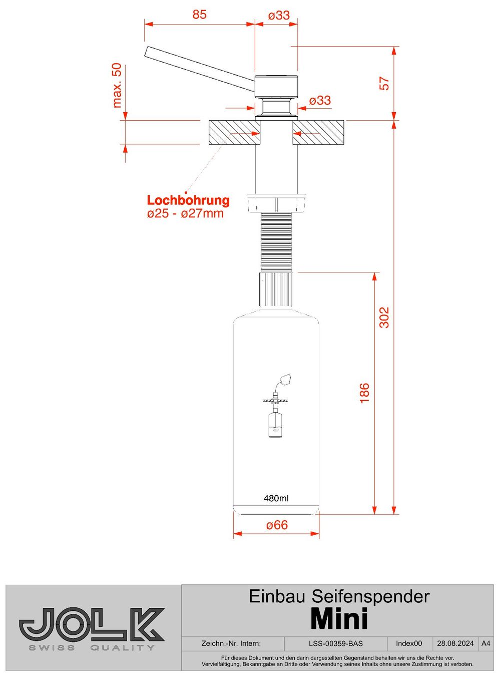 Elettrodomestici da cucina: Seifenspender / Dispenser in Chrom - Mini – Nuovo e nell'imballaggio originale da Schöftland venduto da jolk.ch 3