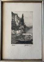 Alte signierte Lithographie