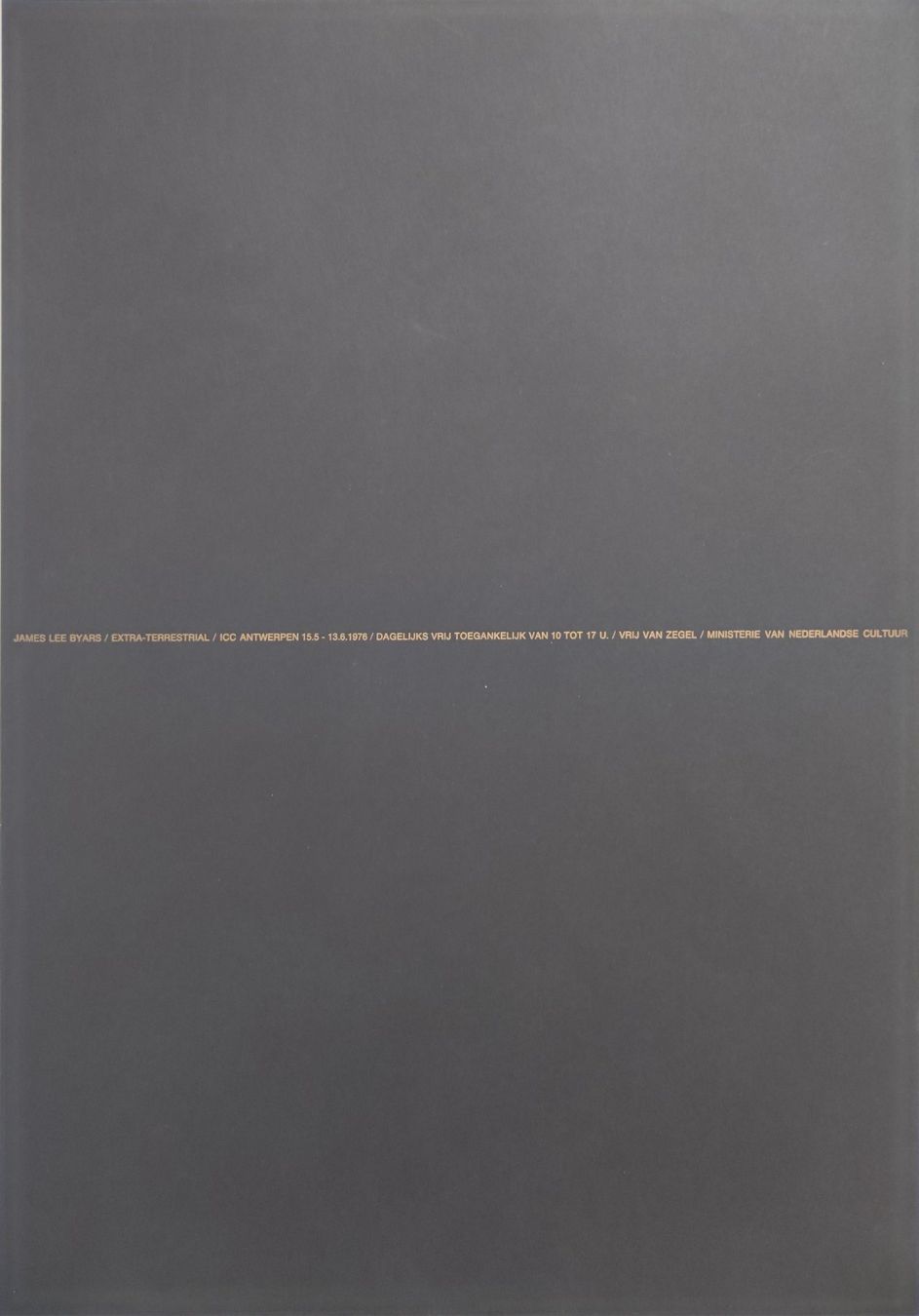 Foto & Immagini: JAMES LEE BYARS EXTRA TERRESTRIAL ORIGINAL-PLAKAT – Usato da Goldach venduto da Gaip 5