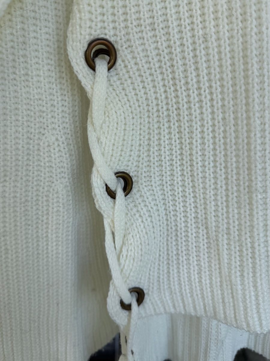 Pulls & Sweat-shirts: Pullover weiss mit Schnürung – Neuf (Voir description) à Frümsen par laura002 1