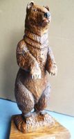 Grosser schöner, einmaliger Holzbär, 28 cm hoch