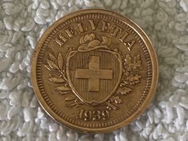 1 centime/rappen 1939
