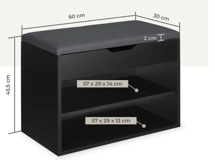 Panchine: Schuhbank Jasmina – Nuovo (secondo la descrizione) da Rotkreuz venduto da NextChance