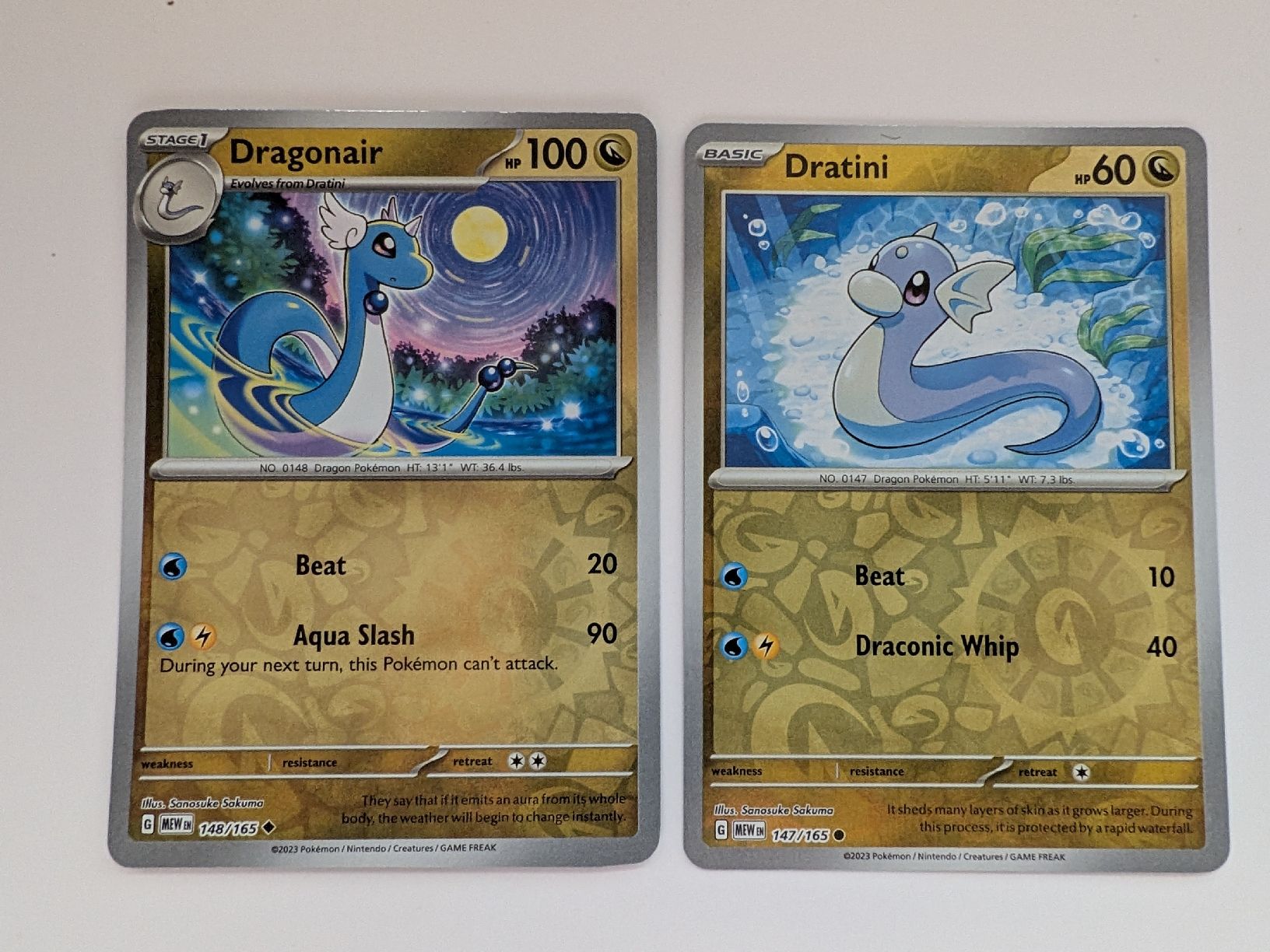 Pokémon Sammelbilder & Trading cards: 2-teiliges Evolutions-Set von Dratini & Dragonair  – Neu (gemäss Beschreibung) aus Märstetten von eri_9lt8