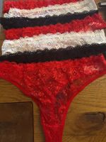 7x String-Tanga-Unterwäsche-Spitzen-Sexy- Grösse S