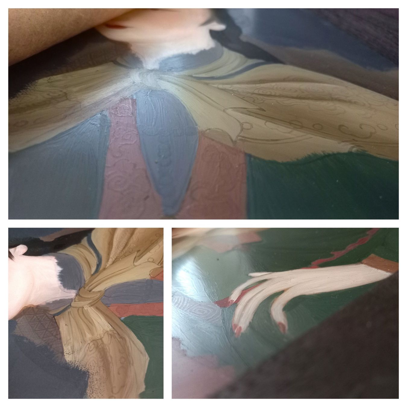 Gemälde: Alte chinesische Hinterglasmalerei, handgemalt – Gebraucht aus Bévilard von Orscha 9