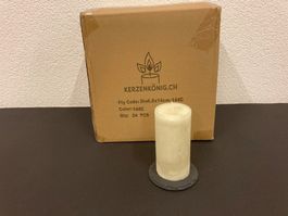 Kerzen 6,8 x 14 cm, Karton mit 24 Stk, Aktions-Preis, Grau