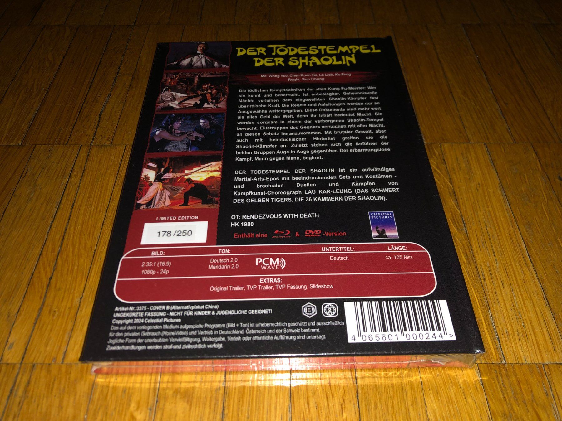 Tutti i DVDs: Der Todestempel der Shaolin - MEDIABOOK - B - UNCUT – Nuovo e nell'imballaggio originale da Basel venduto da havsok 1