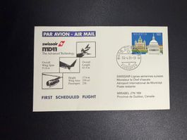 Swissair Erstflugbrief Zürich-Montreal 1991