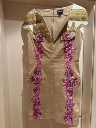 Just Cavalli beige dress, size 42 Italian (s/m)