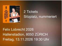 Felix Lobrecht Tickets Zürich