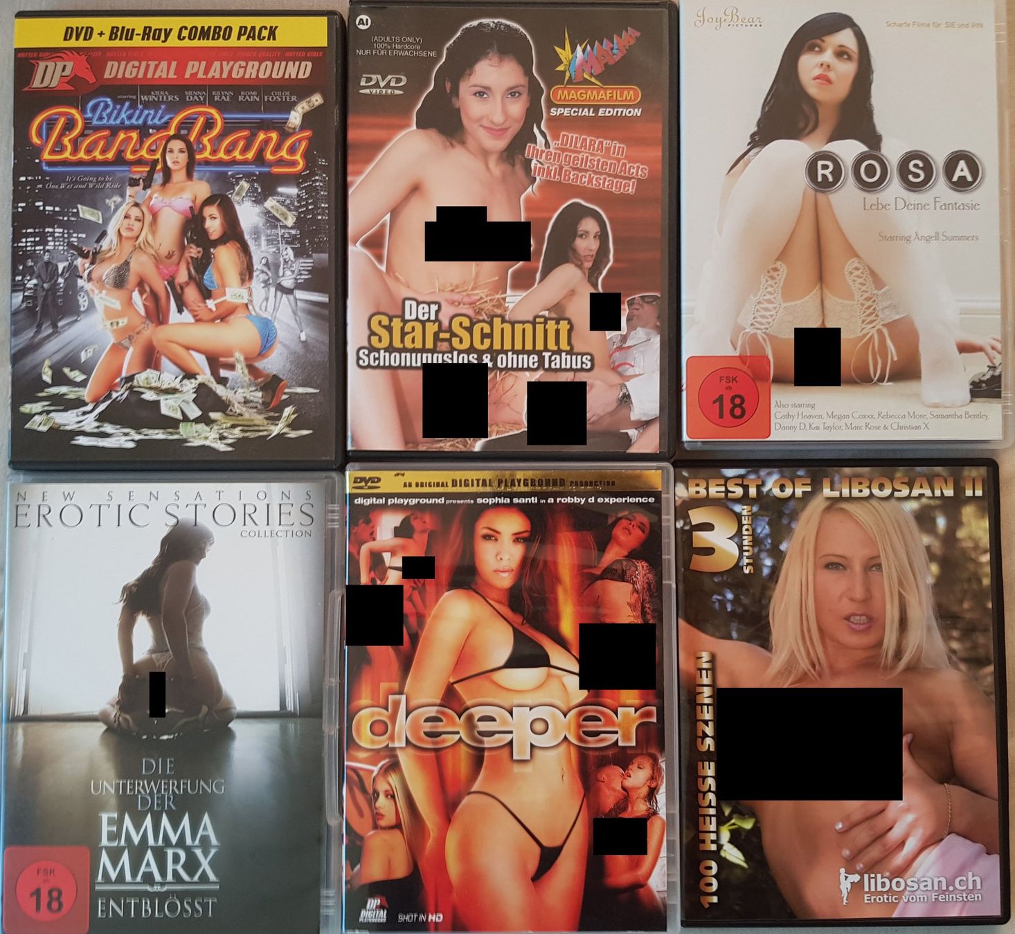 Tutti i DVDs: 6 Erotic DVDs +18 – Usato da Thun venduto da Shame