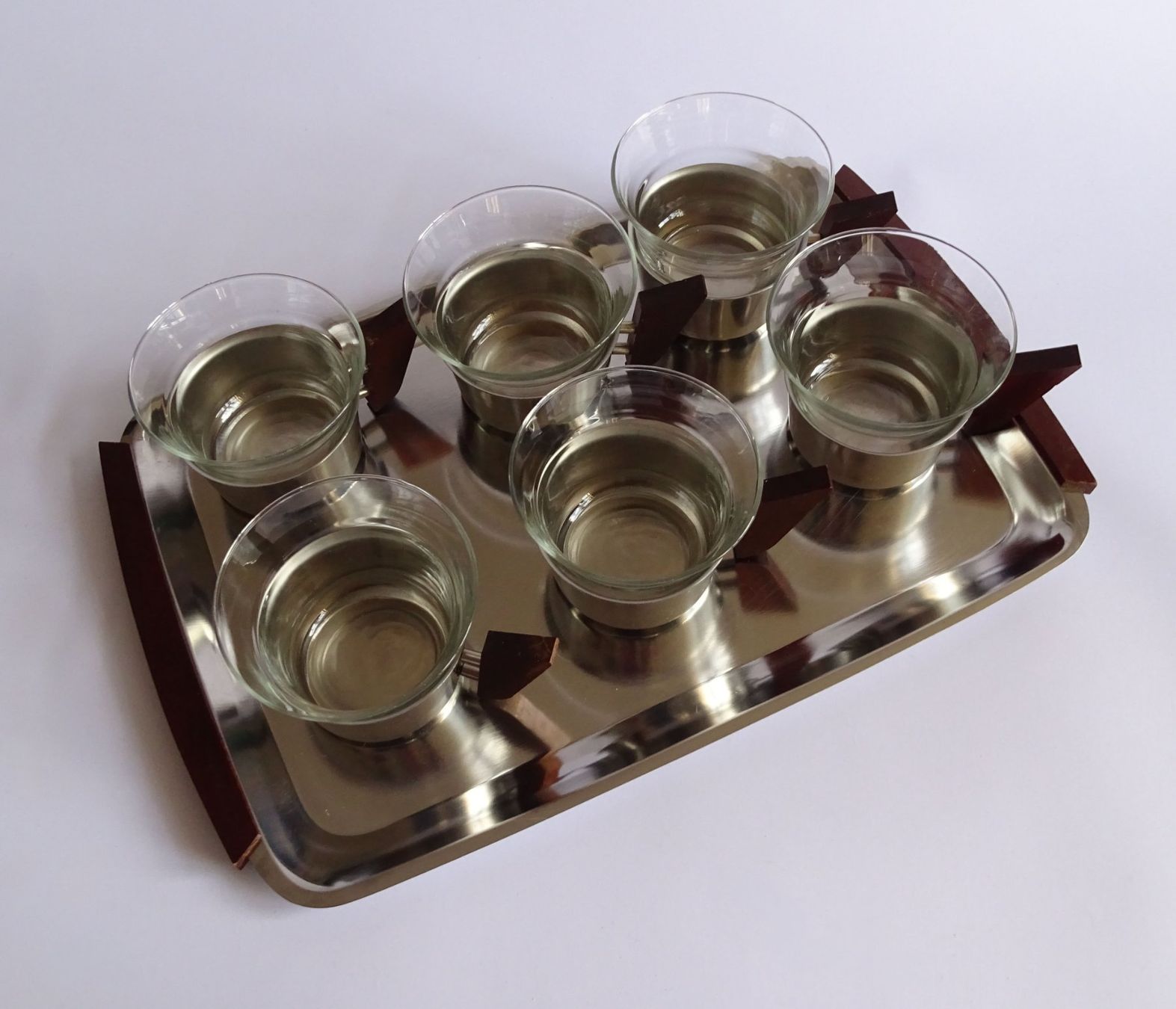 Set di piatti: Mid Century Kaffee-Set mit Tablett & 6 Tassen – Usato da Solothurn venduto da hli_n69n 6