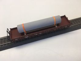 Märklin HO Rungenwagen 4694 DB mit Bremserbühne und Beladung