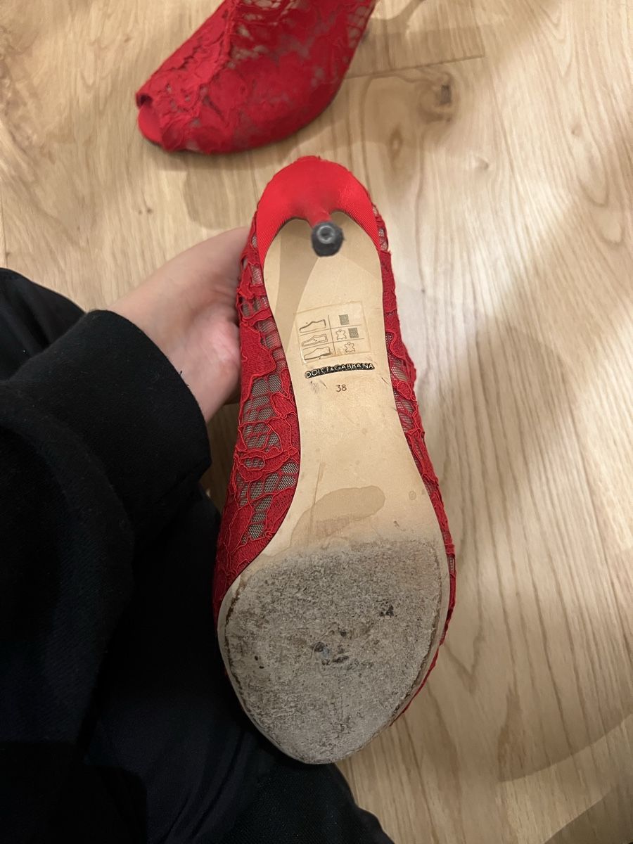 Dolce & Gabbana Scarpe da donna: Bottines Dolce&Gabbana dentelle rouge 38 – Usato da Lutry venduto da roxypoxy 5