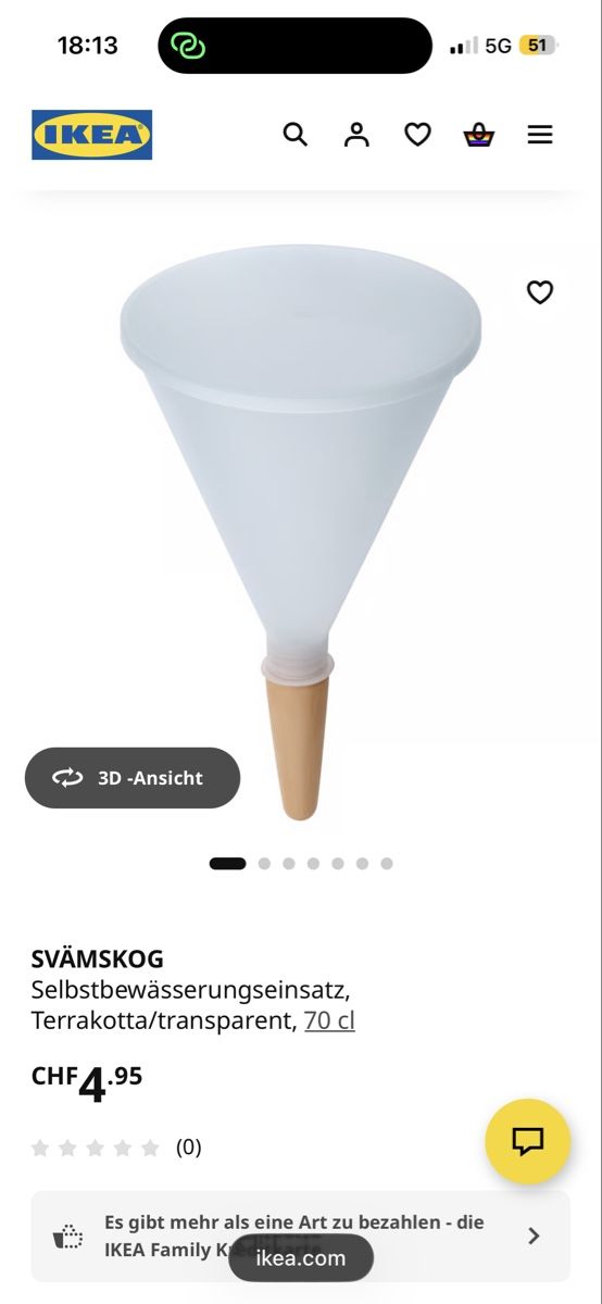 Vasi per fiori: IKEA SVÄMSKOG Wassereinsatz 70cl – Usato da Seengen venduto da sa_land 4