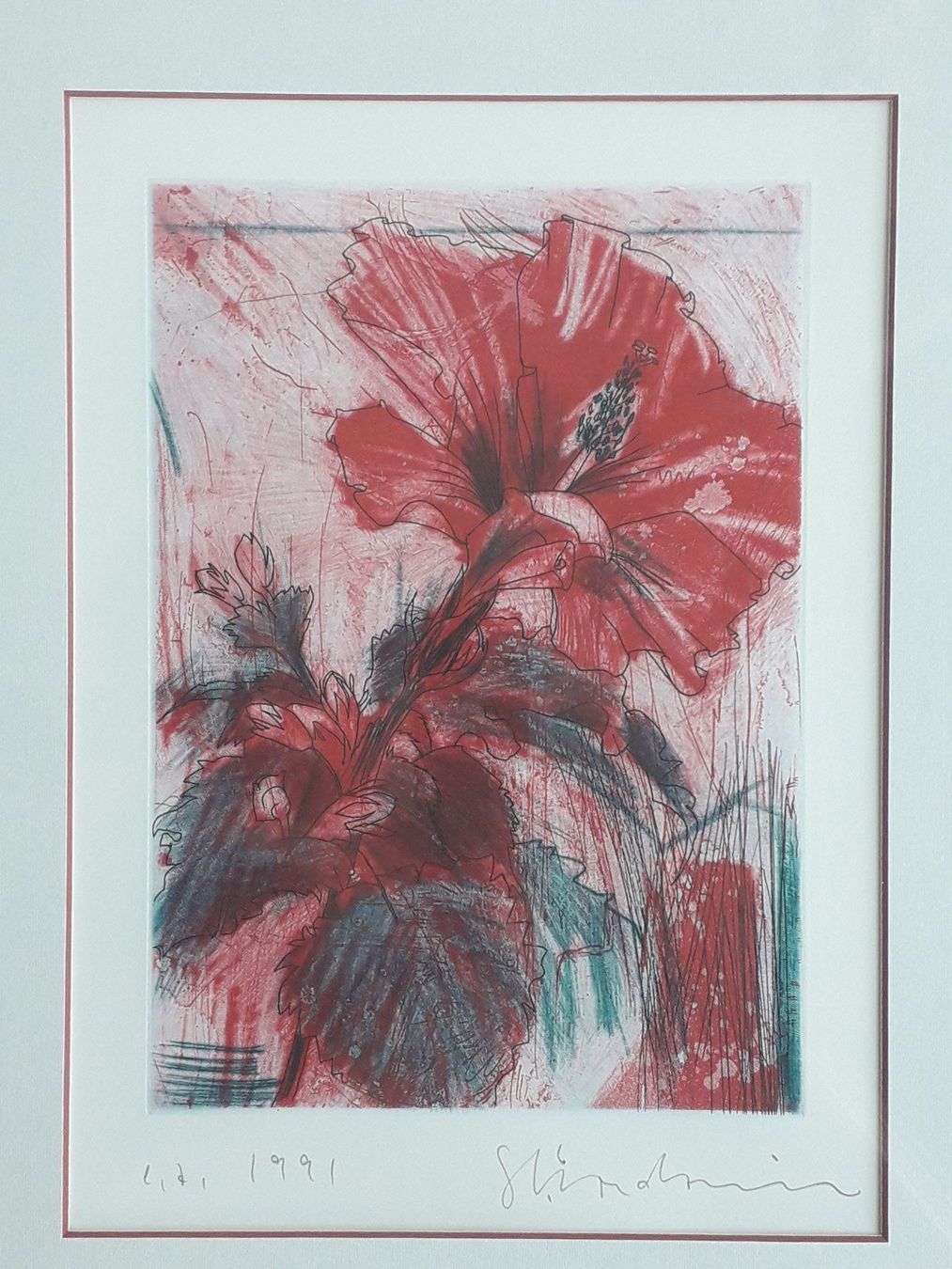 Gemälde: Stephan Condamin - Mohn 1991 - CH-Kunst – Gebraucht aus Caslano von Welaberg 1