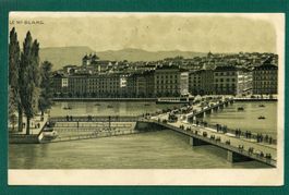 Genève, Pont des Bergues, belebt, ungelaufen, ca. 1900