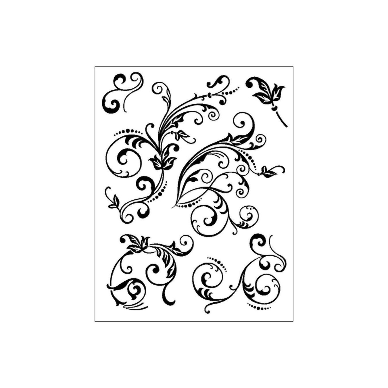 Timbri: VIVA Decor Transparente Silikon-Stempel "Florale Schnörkel" – Usato da Volketswil venduto da Dokinka
