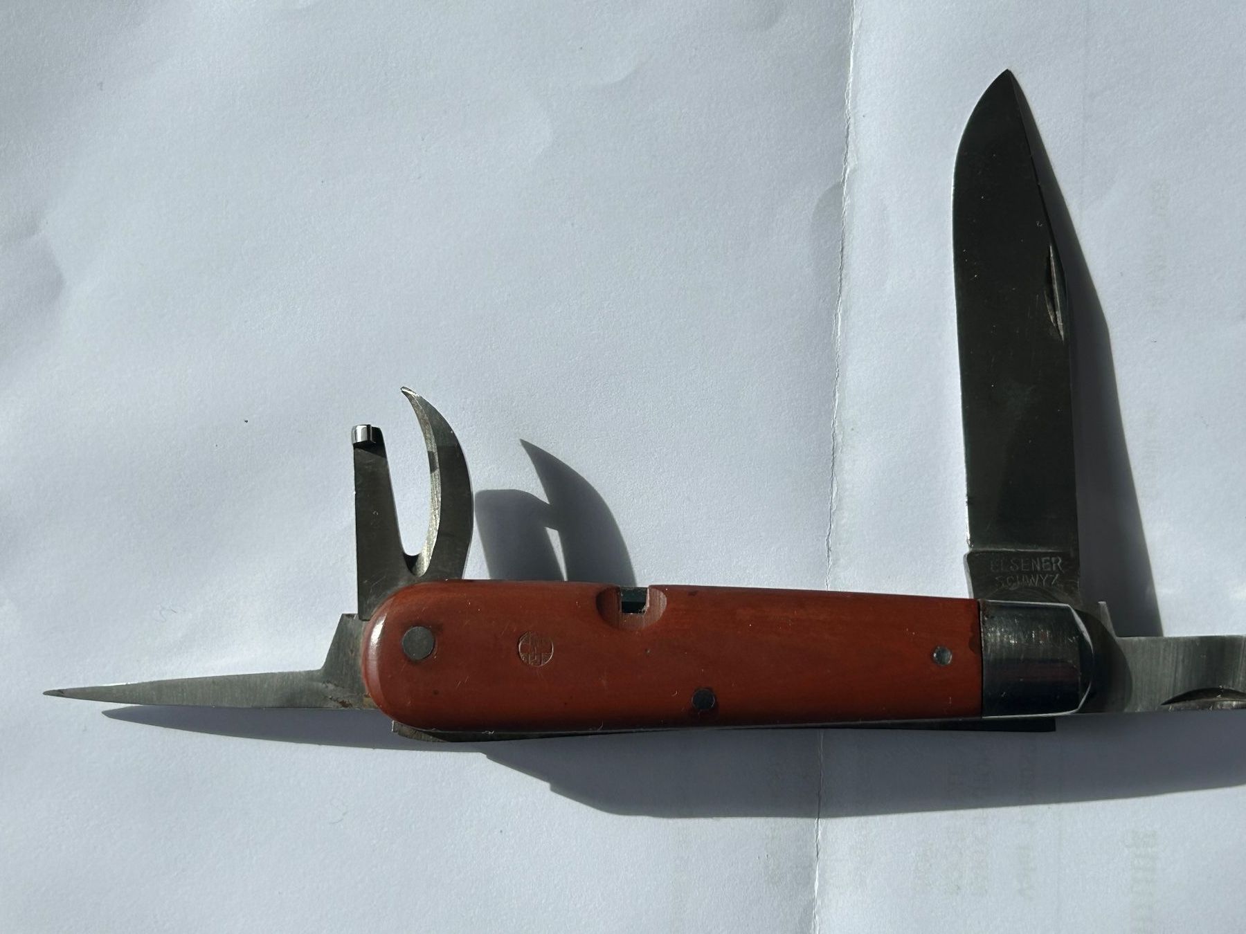 Schweizer Armee Coltelli tascabile: Militär-Sackmesser Elsene 1950 – Usato da Etzelkofen venduto da Botti50 1
