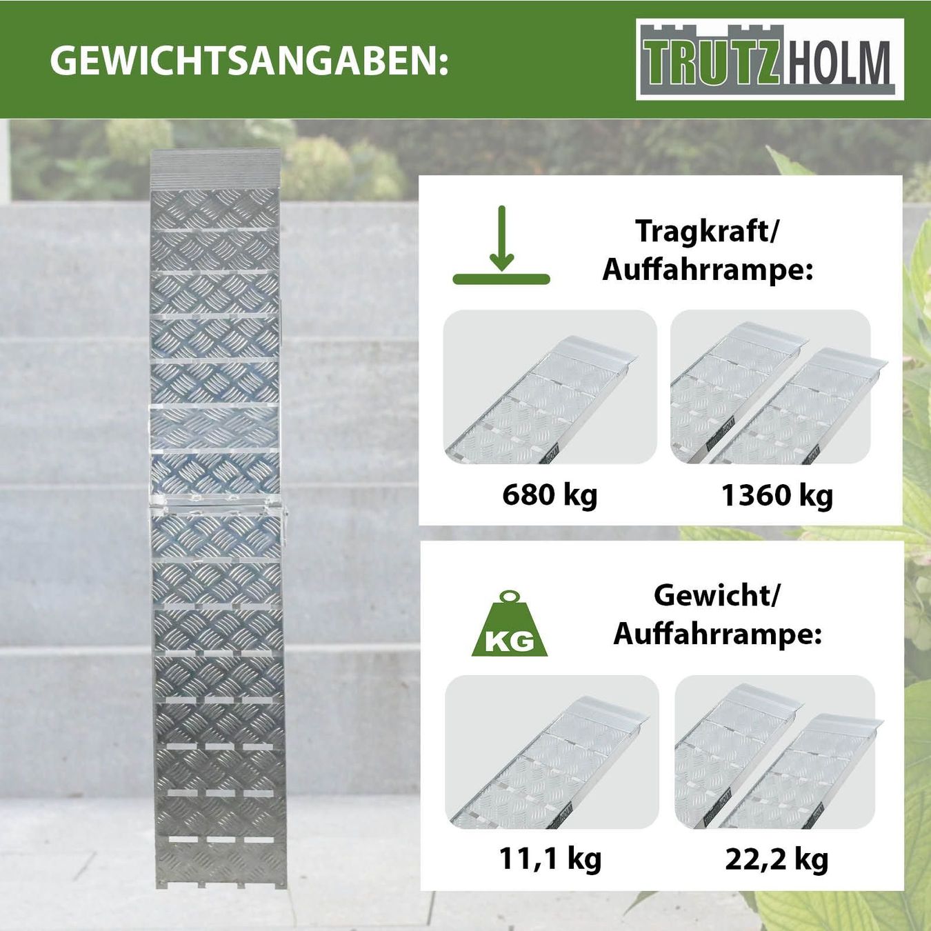 Rampe di accesso: 1x Auffahrrampe Heavy Duty 680kg 226cm – Nuovo e nell'imballaggio originale da Bottighofen venduto da zaap 2