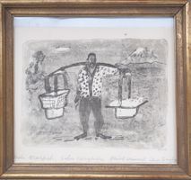 Lithographie mit Widmung / Ernst Morgenthaler
