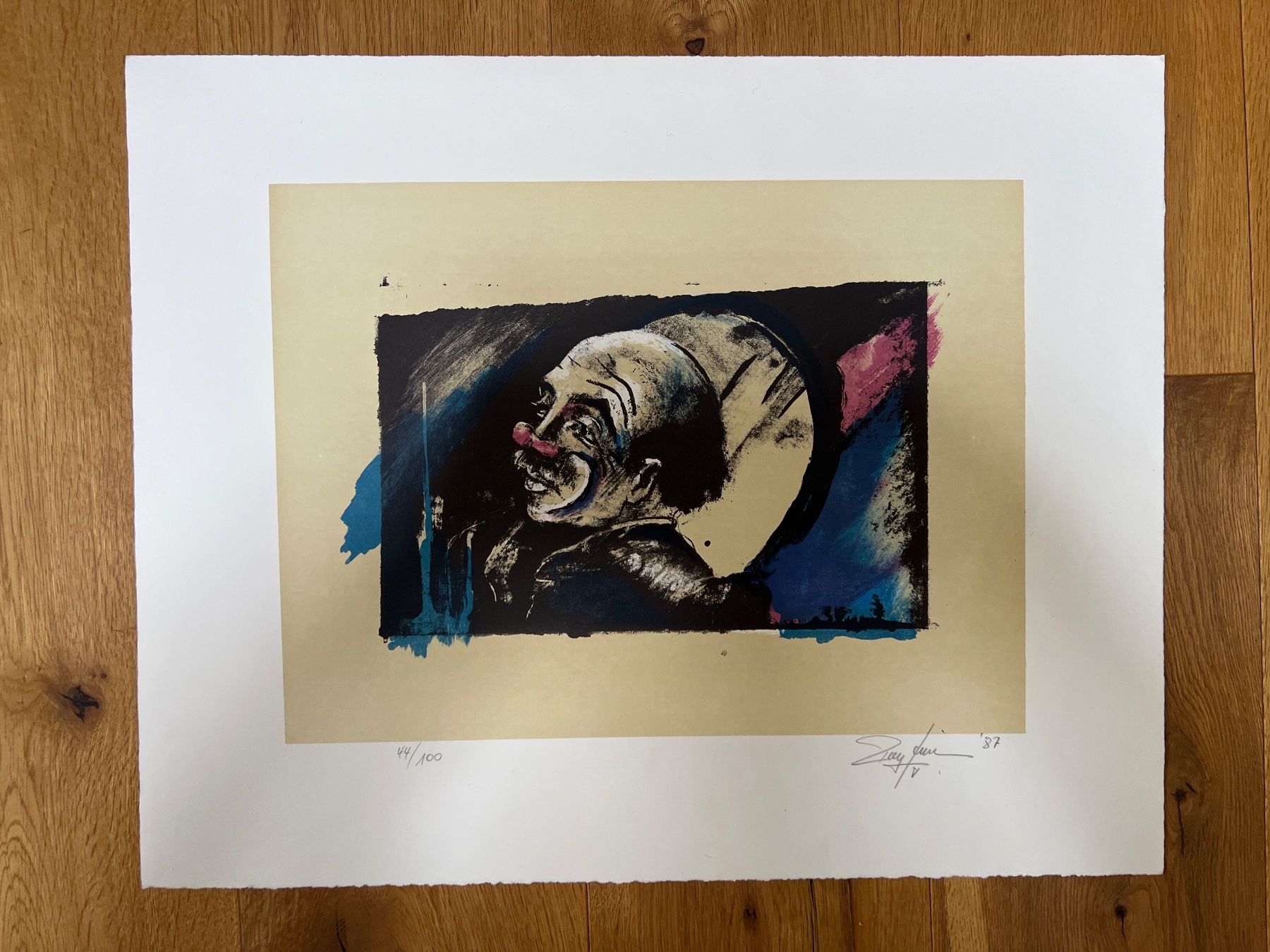 Grafica & Litografie: Rolf Knie, Lithografie 44/100, 1987 – Usato da Oberhasli venduto da Luckygirl0