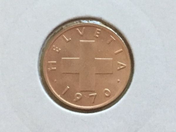 Tutti le monete: 1 Rappen 1970 vz, gerahmt – Usato da Elsau venduto da herbybay