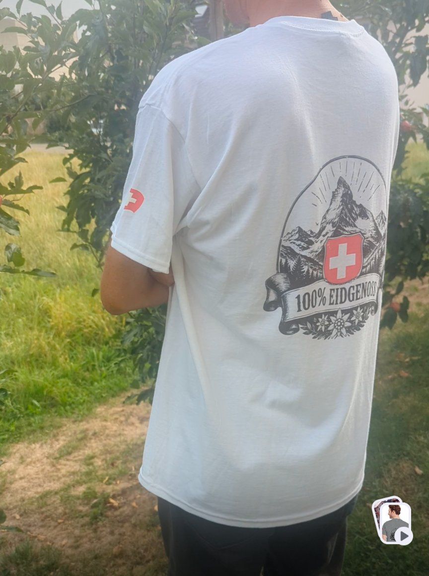 T-Shirts: T-Shirt mit Aufdruck "100% Eidgenoss" – Neu und originalverpackt aus Dozwil von dan_y787
