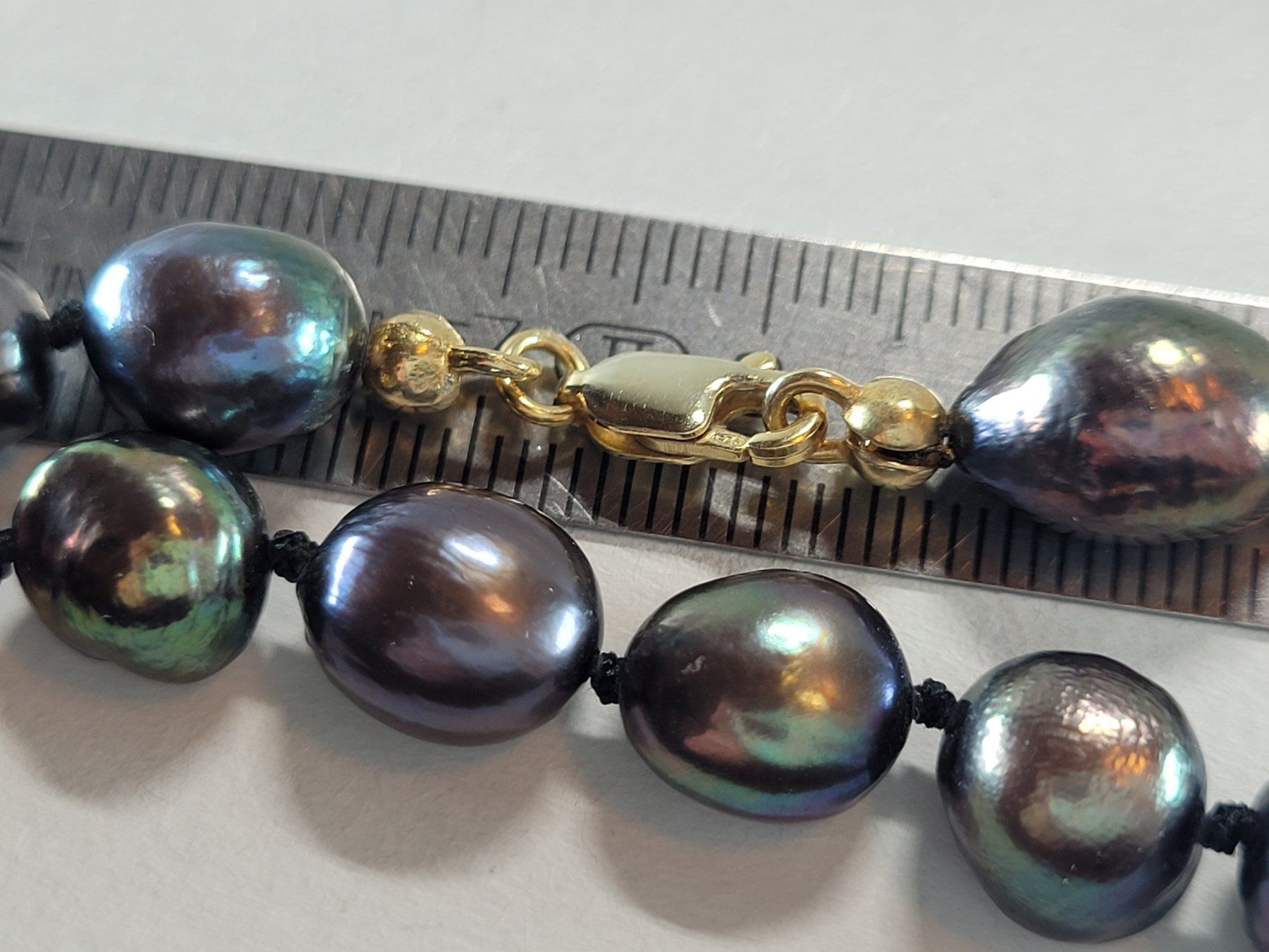 Perlen (unechte): Perlenkette 925 Silber vergold Zuchtperlen multicolor Perlen – Neu (gemäss Beschreibung) aus Riedt b. Erlen von Gottestraene 2