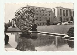 Alte Postkarte 1963 Palais des Nations, Cour d'Honneur, Genf