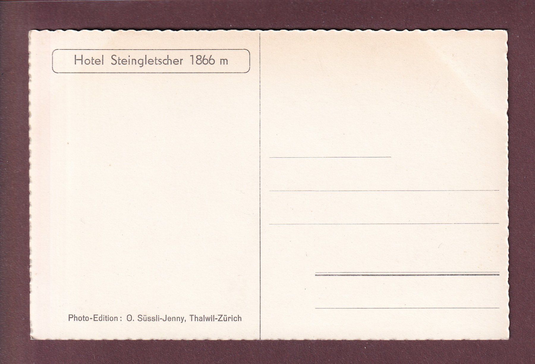 Cartoline postali: SUSTENSTRASSE - Steingletscher – Usato da Pully venduto da nicecards 1