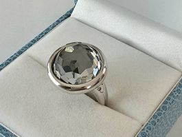 Silber Ring 925 mit facettiertem Bergkristall  - NEU