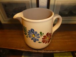 Keramik Krug floral bemalt guter Zustand