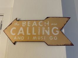 Blechschild - The Beach are Calling! Top Zustand