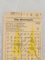 🔵⚪️ Von 1986 Kurzstreckenbillett VBZ