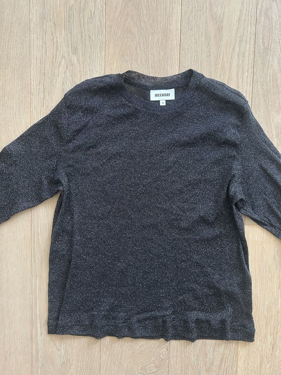 Tops: Schwarzes Glitzer Mesh Longsleeve – Gebraucht aus Bern von marleyy77 2