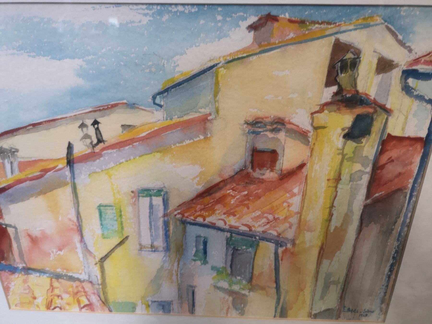 Dipinti: Aquarelle signée et datée 1968 – Usato da Genève venduto da Qanil77 1