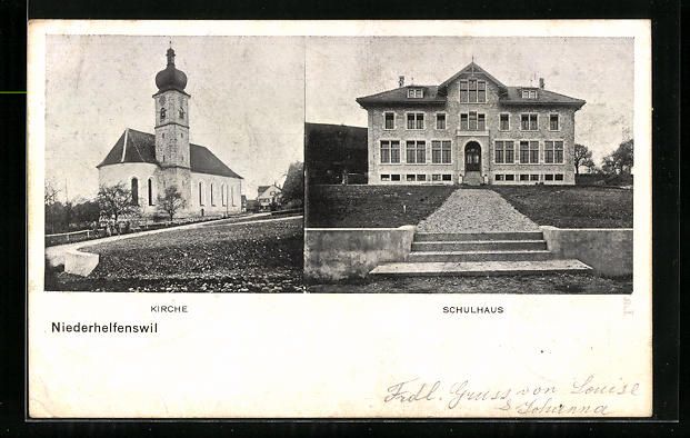 Cartoline postali: Niederhelfenschwil, Schulhaus am hellich – Usato da Berlin venduto da bartko-reher